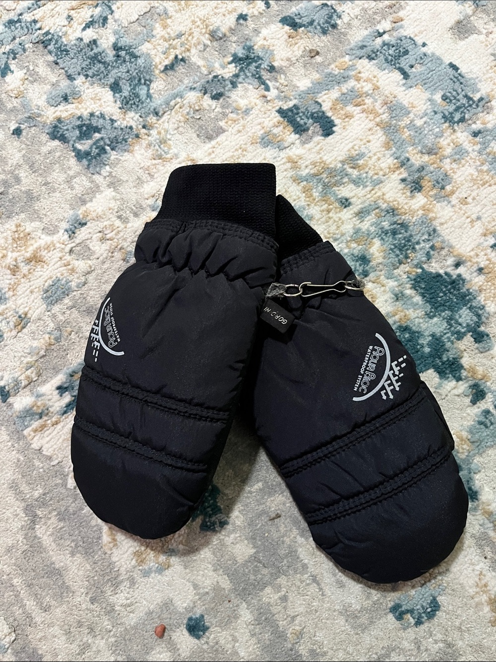 Gordini Quality Kids Black Winter Mittens - Insulated/Waterproof Gloves Size Lg